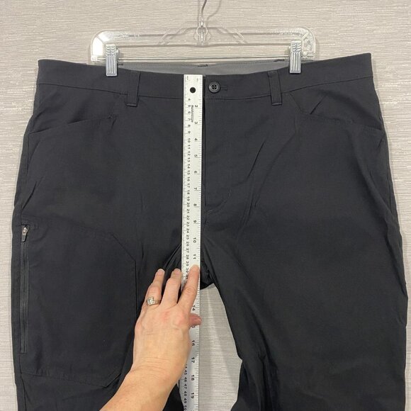 Eddie Bauer Fleece Lined Tech Pants Mens 40 x 30 Black Water Repellent Insulated - Picture 11 of 14